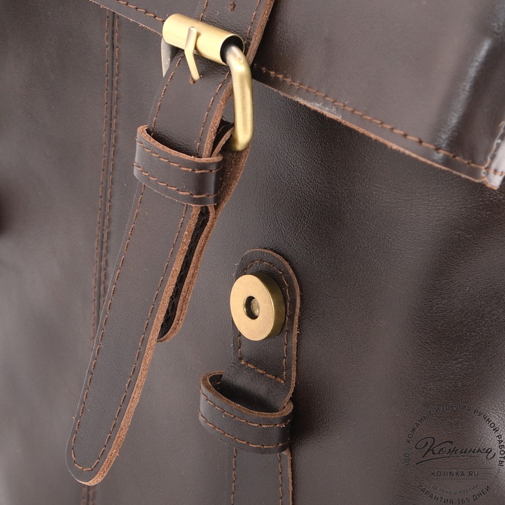  Кожаный рюкзак "Бэнжамин" (коричневый сиама) 